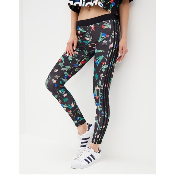adidas Pants - Adidas Originals floral allover print tights NWT